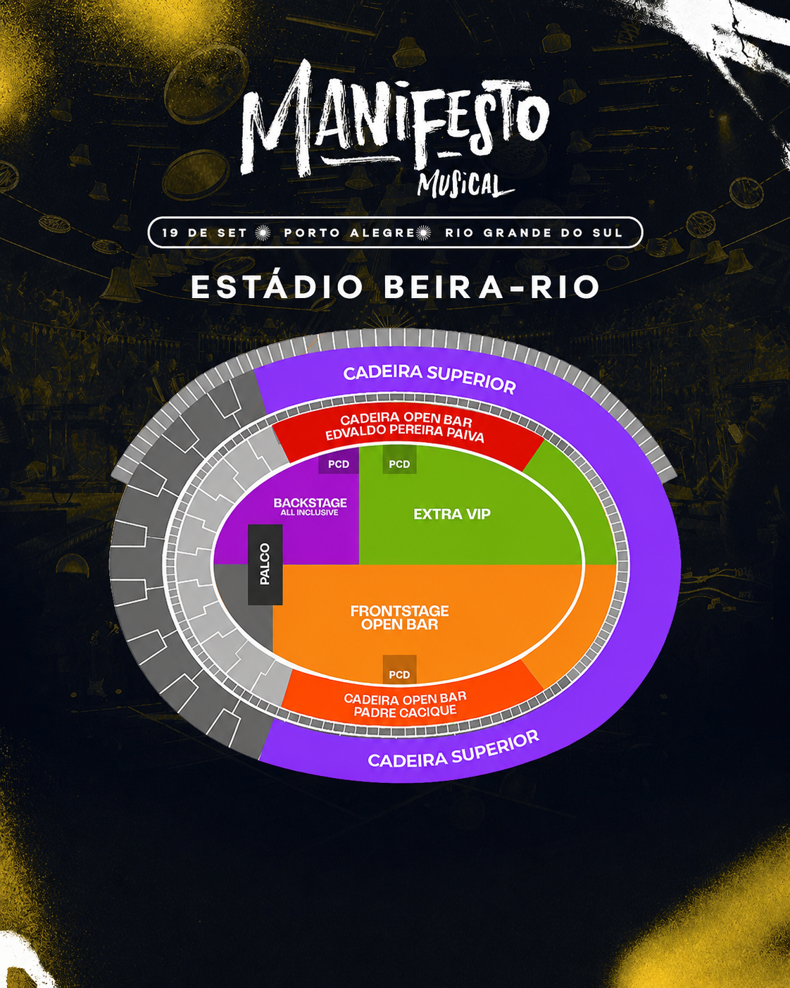 Mapa Oficial de Disposição dos Espaços Estádio Beira-Rio
